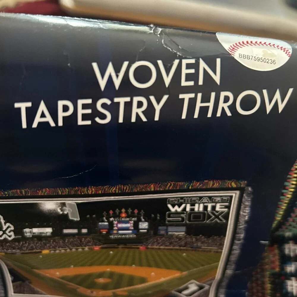 NWT Chicago White Sox Stadium Tapestry Throw Blanket 48x60 MLB Northwest